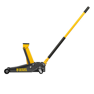 Домкрат гидравлический подкатной, 3 т, 125-470 мм, быстрый подъем, проф.// Denze