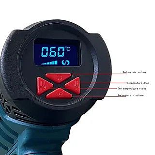 Фен 2000W t60-650С, 220V электроное табло температуры