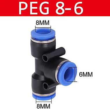 Пневматические фиттинги для шлангов PЕG-8-6