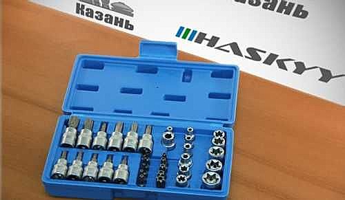 Набор бит и головок торцевых (звездочки) 1/4-3/8 19352-81 34 пред