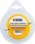 Леска для триммера квадратная, 1,6мм х 15м, блистер Россия// Denzel