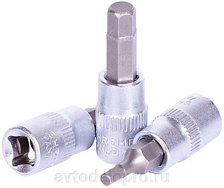 головка со вставкой шестигранник   4mm (1/4
