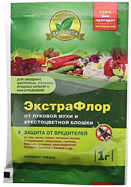 Экстрафлор от луковой мухи и крестоцветной блошки 1 гр.(200)(Биопрепарат на основе растит.экстр)(25)