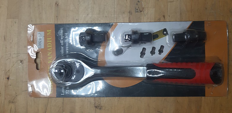 Трещотка 72 зуба со съемными выходами 1/2