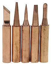 Набор медных наконечников для электропаяльника (5шт)