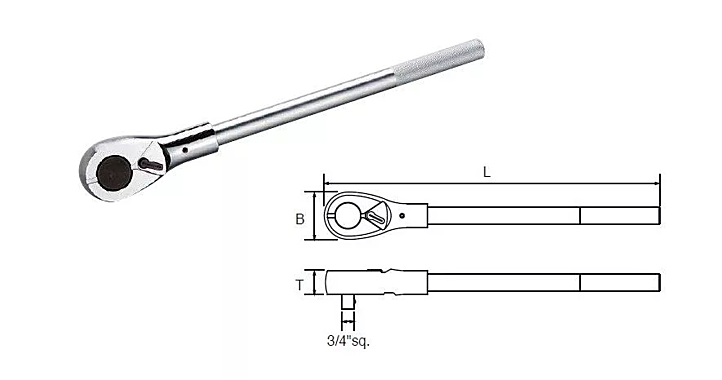 Ключ-трещотка 3/4
