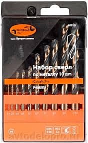 Набор сверл по металлу р6м5к5 1,5-6,5мм (13шт.пласт/ф) автоdело