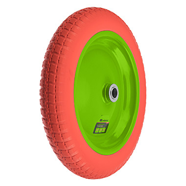 Колесо полиуретановое 3.00-8, длина оси 80мм, подшипник 20мм// Сибртех