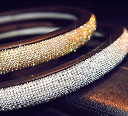 Оплетка руля со стразами