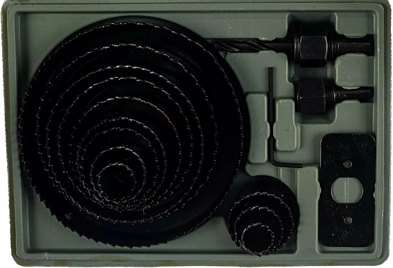 Коронка  в сборе 13предметов  серый 19-127мм