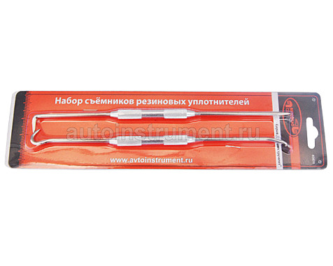 Крюк для снятия резиновых уплотнителей 2 сторонние (набор 2шт) АвтоDело 40674