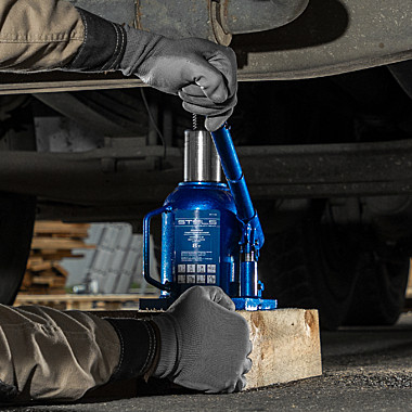 Домкрат гидравлический бутылочный телескопический, 8 т, h подъема 170–430 мм// Stels